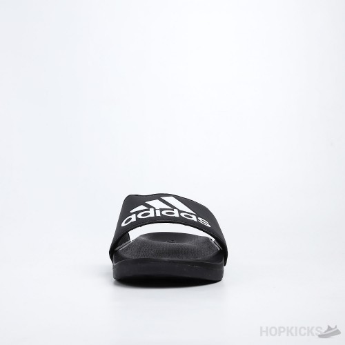 Adilette Core Black White Logo Slides 