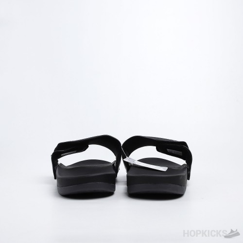 Adilette Core Black White Stripes Slides 