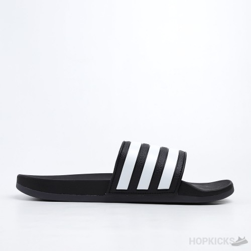 Adilette Core Black White Stripes Slides 