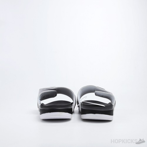 Adilette Core White Black Stripes Slides 