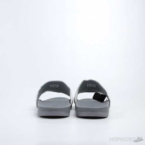 Adilette White Grey Slides