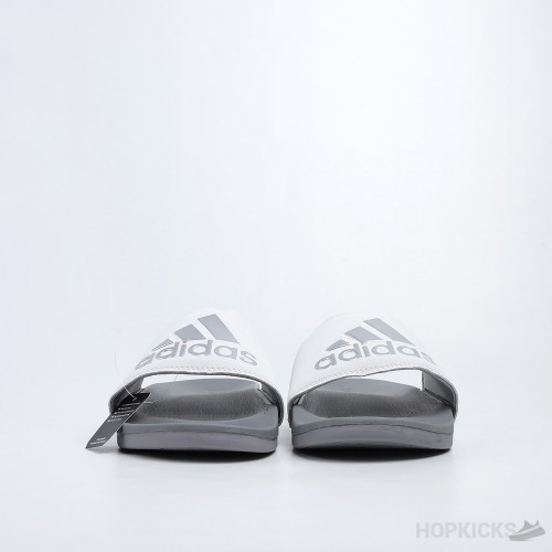 Adilette White Grey Slides