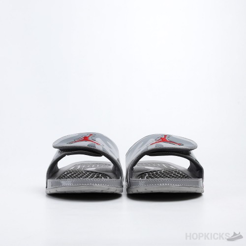 Air Jordan Hydro 4 White Cement Grey Slides