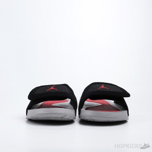 Air Jordan Hydro 4 Black Fire Red Cement Grey Slides