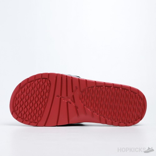 Air Jordan Hydro 5 Retro Black Red Slides 