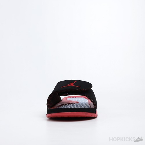 Air Jordan Hydro 5 Retro Black Red Slides 