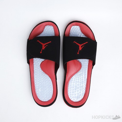 Air Jordan Hydro 5 Retro Black Red Slides 