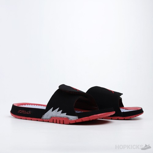 Air Jordan Hydro 5 Retro Black Red Slides 