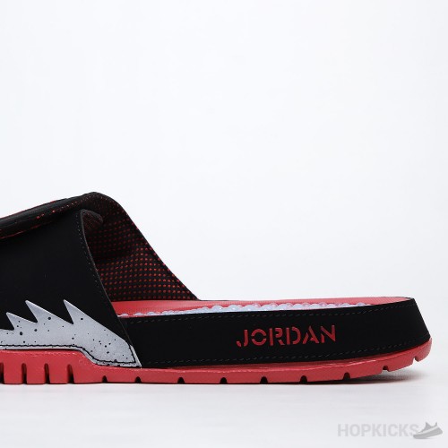 Air Jordan Hydro 5 Retro Black Red Slides 