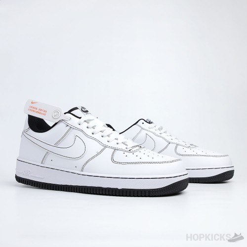 Air Force 1 Low 07 Contrast Stitch White Black