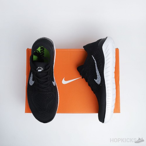 Free RN Flyknit 2018 Black White