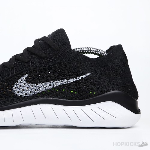 Free RN Flyknit 2018 Black White