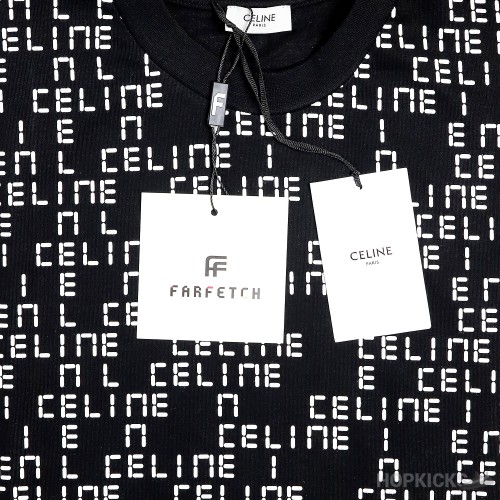 Celine Homme Men Logo Print Cotton T-Shirt