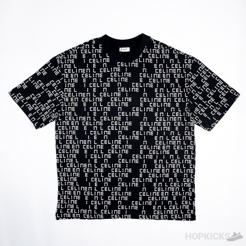 Celine Homme Men Logo Print Cotton T-Shirt