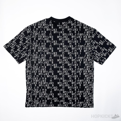 Celine Homme Men Logo Print Cotton T-Shirt