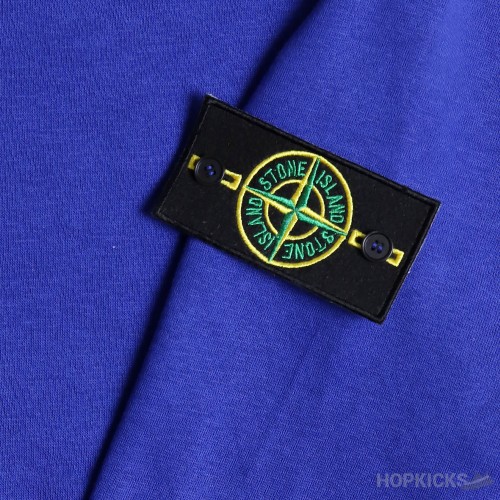 Stone Island Stretch Wool Sweatshirt Periwinkle Blue