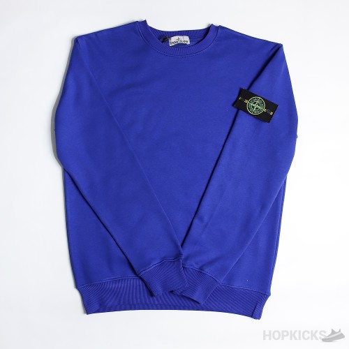 Stone Island Stretch Wool Sweatshirt Periwinkle Blue