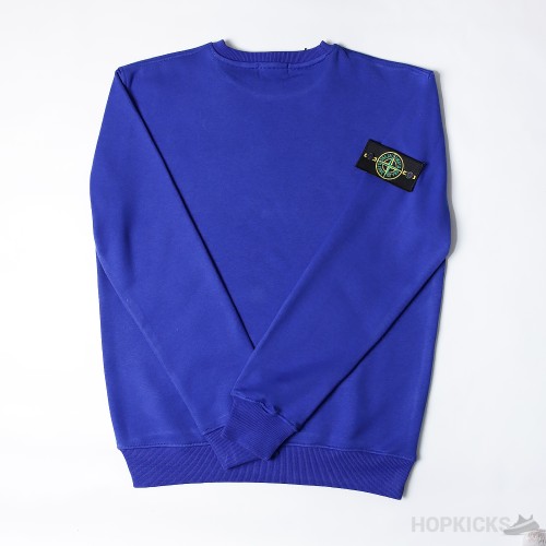 Stone Island Stretch Wool Sweatshirt Periwinkle Blue