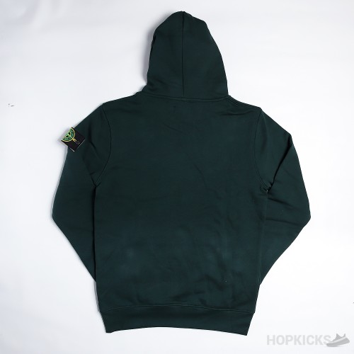 Stone Island Logo Patch Green Hoodie 