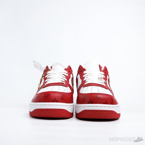 LV x Air Force 1 Low By Virgil Abloh White Red (Dot Perfect)