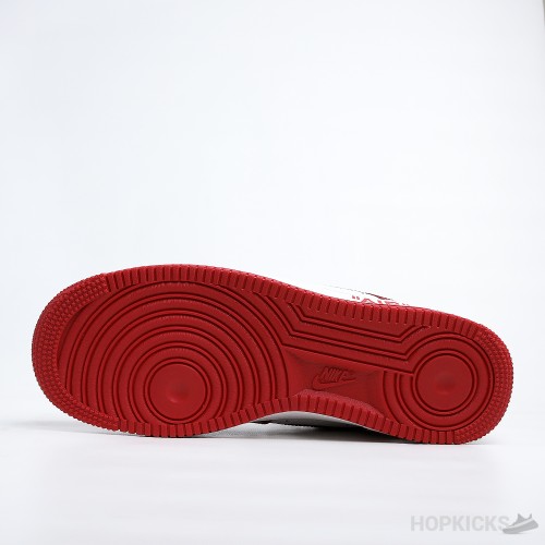 LV x  Air Force 1 Low By Virgil Abloh White Red ( Premium Plus Batch)
