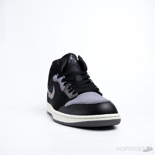 Air Jordan 1 Mid Craft Inside Out Black (Premium Plus Batch)