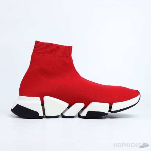 Bale*ciaga Speed 2.0 Sock Sneaker Red White Black