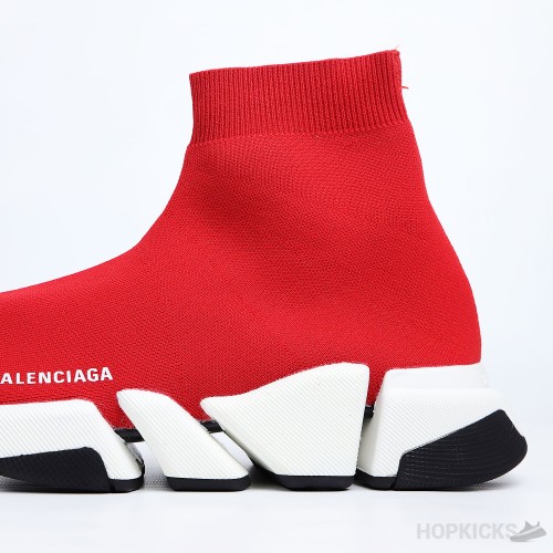 Bale*ciaga Speed 2.0 Sock Sneaker Red White Black