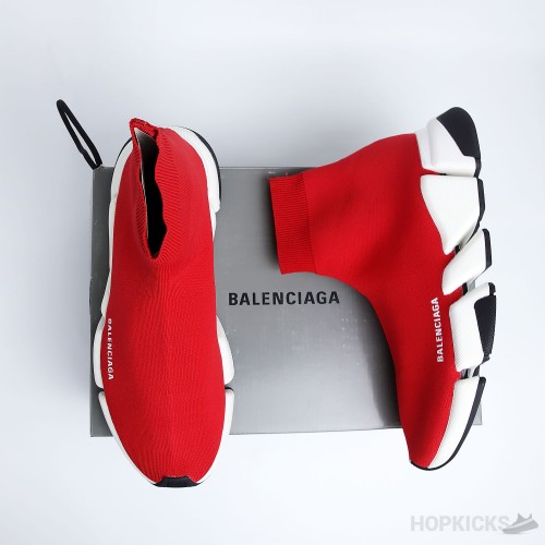 Bale*ciaga Speed 2.0 Sock Sneaker Red White Black