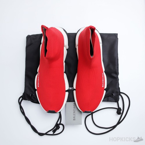 Bale*ciaga Speed 2.0 Sock Sneaker Red White Black