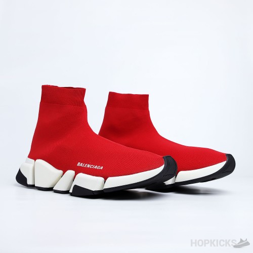 Bale*ciaga Speed 2.0 Sock Sneaker Red White Black