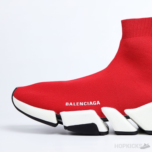 Bale*ciaga Speed 2.0 Sock Sneaker Red White Black