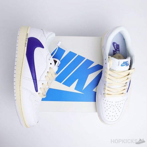 Travis Scott x Air Jordan 1 Low White Blue