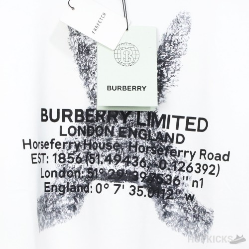 Burberry Horse Field Logo White T-Shirt