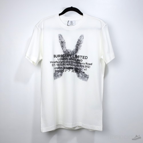 Burberry Horse Field Logo White T-Shirt