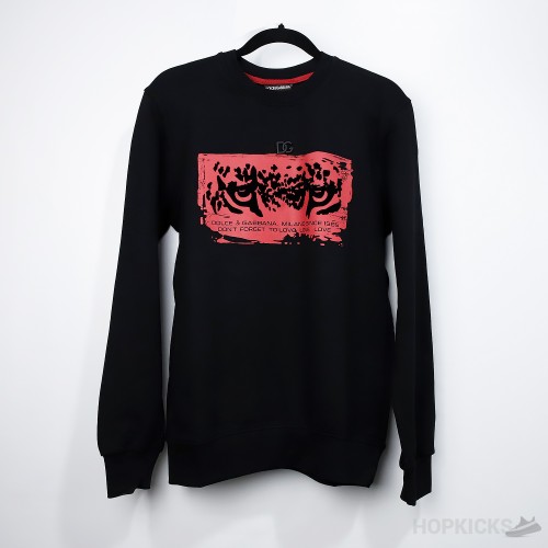 D&GG Logo-Plaque Cotton Sweatshirt