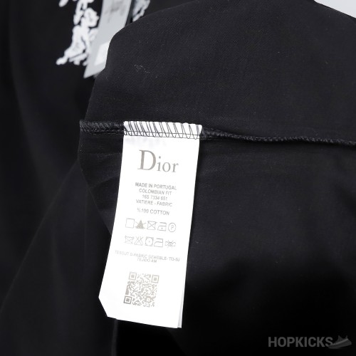 Dior X Peter Doig Oversized Logo Black T-shirt