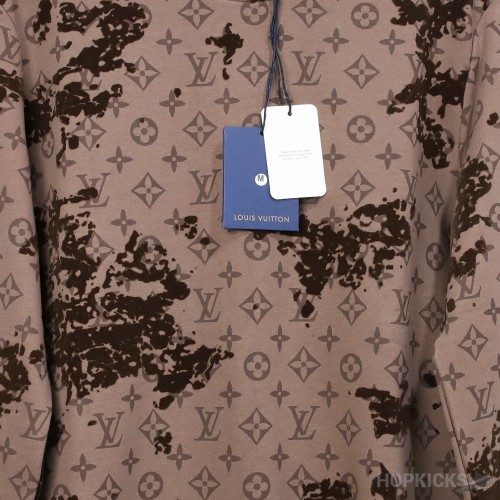 LV Logo Brown Camo Sweatshirt