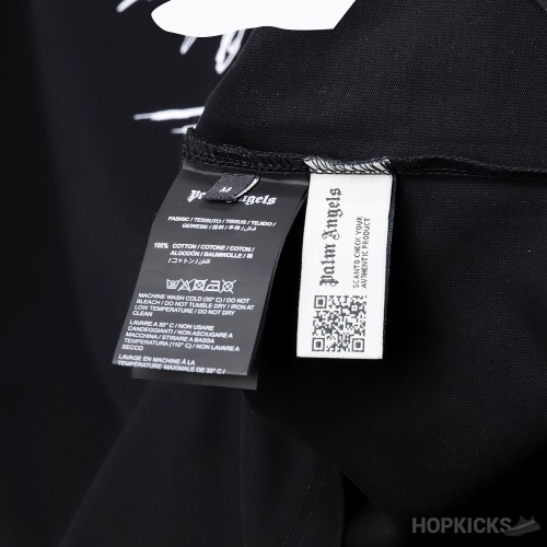 Palm Angels Logo Print Black T-Shirt