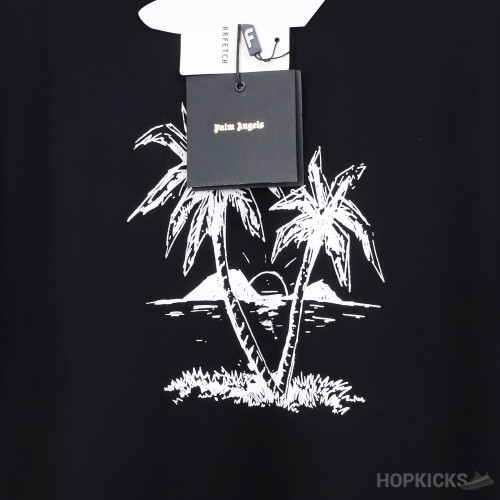 Palm Angels Logo Print Black T-Shirt