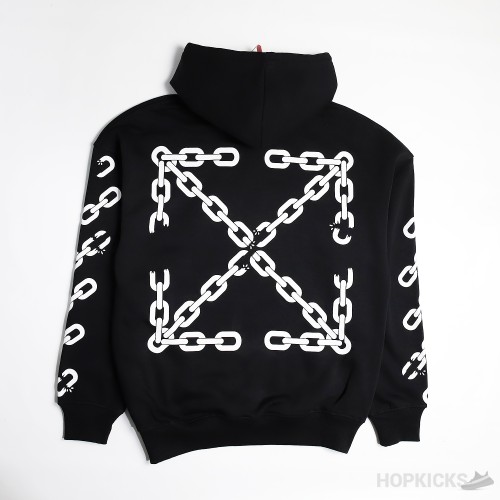 OFF-WHITE Chain Link Arrows Motif Drop Shoulder Hoodie