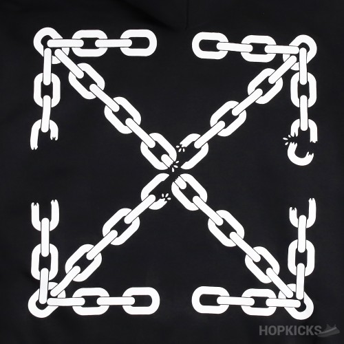 OFF-WHITE Chain Link Arrows Motif Drop Shoulder Hoodie