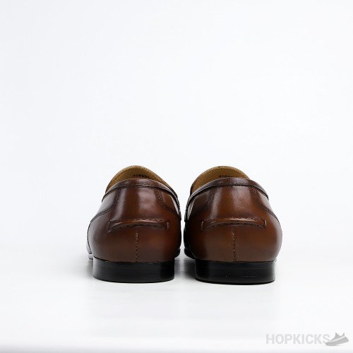 Gucci Jordaan Leather Loafer Brown