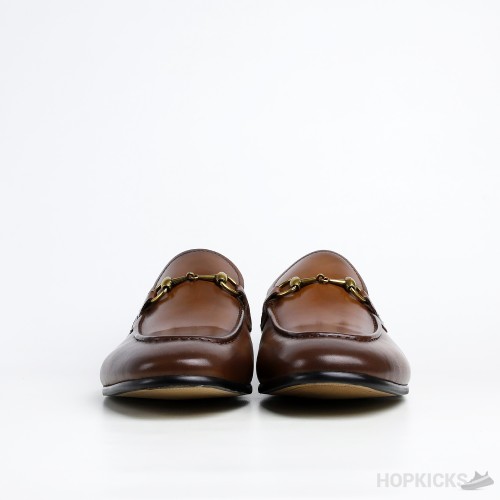 Gucci Jordaan Leather Loafer Brown