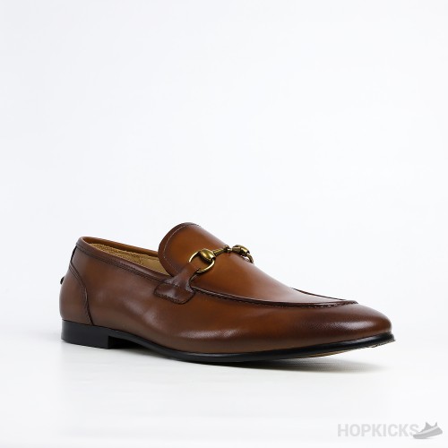 Gucci Jordaan Leather Loafer Brown