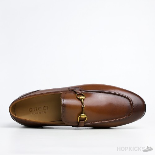 Gucci Jordaan Leather Loafer Brown