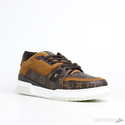 LV Trainer Suede Brown