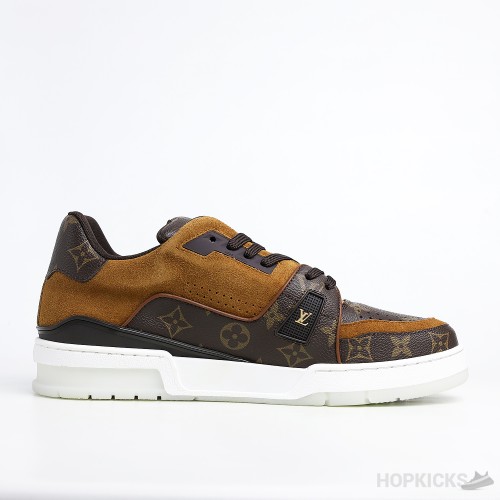 LV Trainer Suede Brown