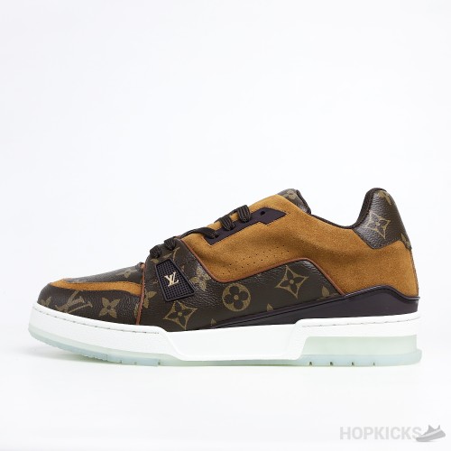 LV Trainer Suede Brown (Transparent Sole)