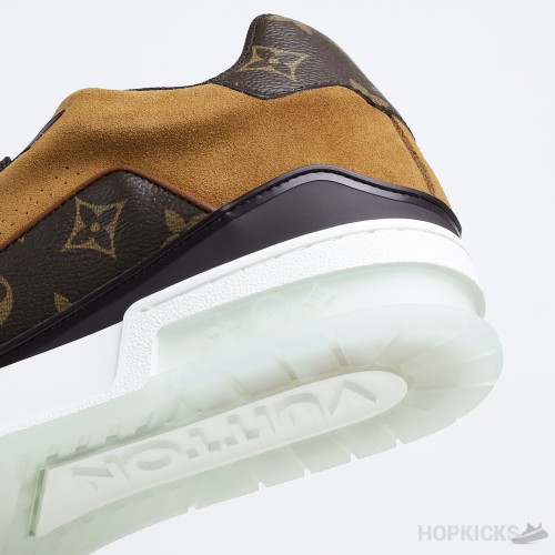 LV Trainer Suede Brown (Transparent Sole)